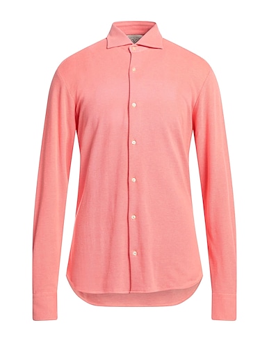 ROSSOPURO Solid color shirt Salmon pink 100% Cotton
