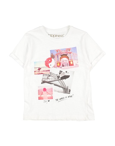 HAPPINESS T-shirt White 100% Cotton