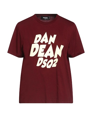 DSQUARED2 T-shirt Burgundy 100% Cotton