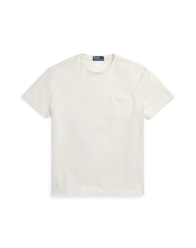 POLO RALPH LAUREN Basic T-shirt CLASSIC FIT JERSEY POCKET T-SHIRT
 Ivory 100% Cotton
