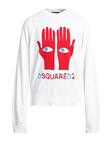 DSQUARED2 Sweatshirt White 100% Cotton, Elastane