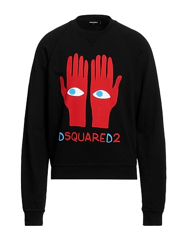 DSQUARED2 Sweatshirt Black 100% Cotton, Elastane