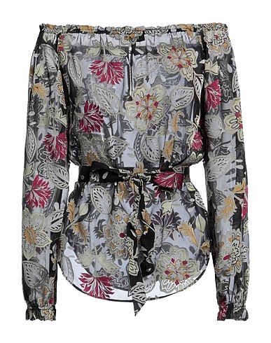 RAG & BONE Top spalle scoperte Nero 58% Viscosa, 42% Seta