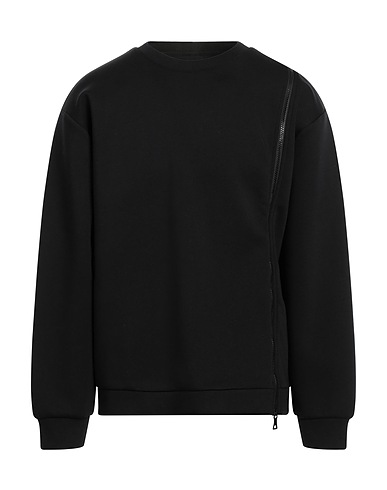 LES HOMMES Sweatshirt Black 50% Cotton, 47% Viscose, 3% Polyester