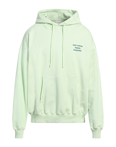 DRÔLE DE MONSIEUR Hooded track jacket  Light green 100% Cotton
