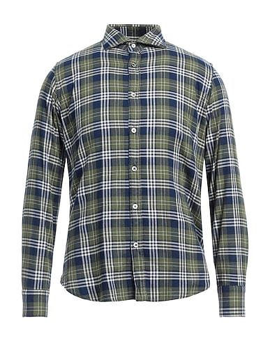 MP MASSIMO PIOMBO Camicia a quadri Verde militare 100% Cotone