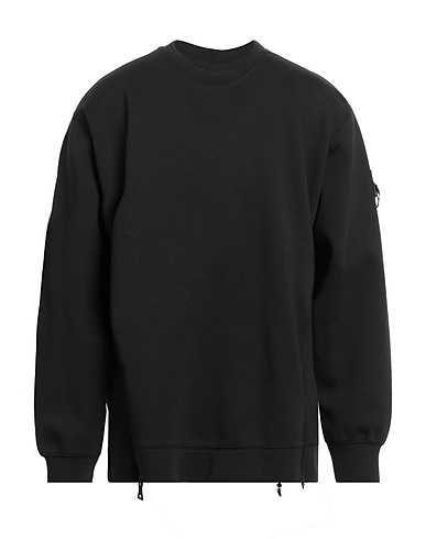 LES HOMMES Sweatshirt Black 50% Cotton, 47% Viscose, 3% Polyester