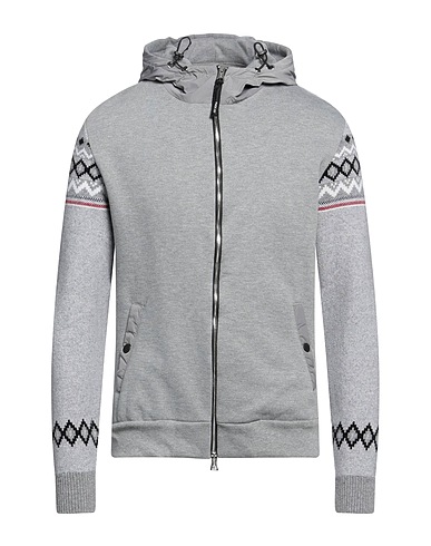 PMDS PREMIUM MOOD DENIM SUPERIOR Hooded sweatshirt Light grey 80% Wool, 20% Polyamide, Cotton
