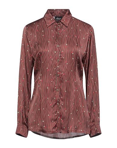JUSTMINE Striped shirt Dark brown 100% Viscose