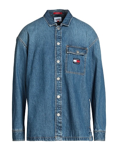TOMMY JEANS Denim shirt Blue 100% Cotton