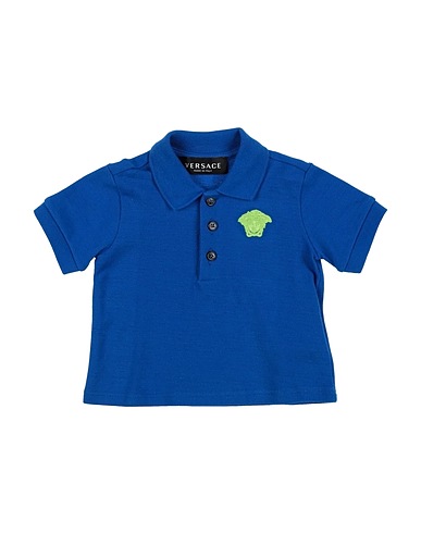 VERSACE YOUNG Polo Blu china 100% Cotone, Viscosa