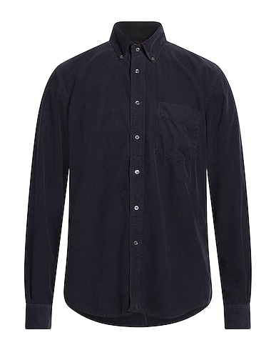 ASPESI Solid colour shirt SHIRTS Midnight blue 100% Cotton