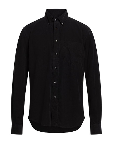ASPESI Solid colour shirt SHIRTS Black 100% Cotton