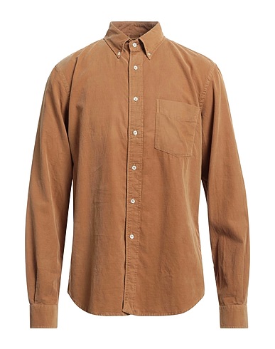 ASPESI Solid color shirt SHIRTS Camel 100% Cotton