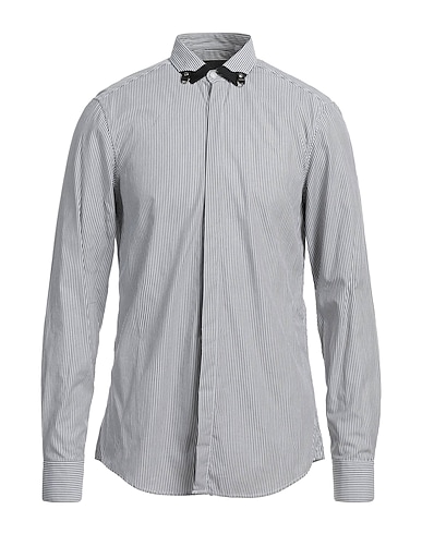 LES HOMMES Striped shirt Grey 100% Cotton