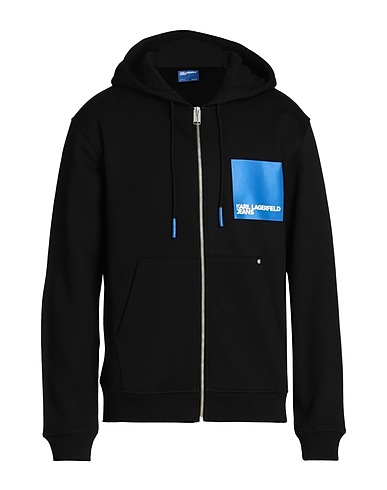 KARL LAGERFELD JEANS Hoodie KLJ REGULAR ZIP UP HOODIE Schwarz 90% Organische Baumwolle, 10% Recyceltes Polyester