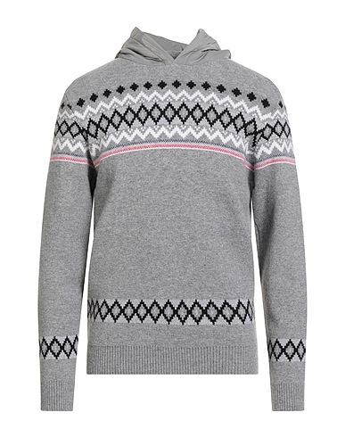 PMDS PREMIUM MOOD DENIM SUPERIOR Hooded sweatshirt Grey 80% Wool, 20% Polyamide, Cotton