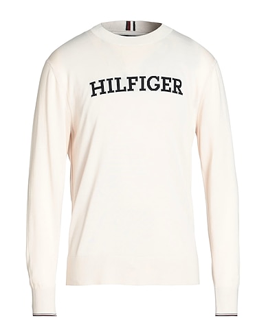 TOMMY HILFIGER Pullover Cremeweiß 100% Baumwolle