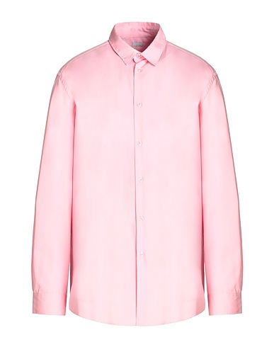 8 by YOOX Solid color shirt COTTON OVERSIZE SHIRT Pink 100% Cotton
