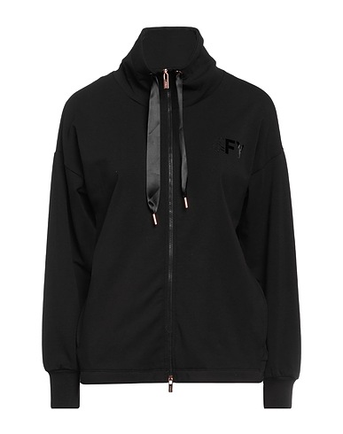 FREDDY Sweatshirt Black 95% Cotton, 5% Elastane
