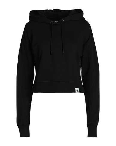 CALVIN KLEIN JEANS Hooded track jacket  Black 52% Cotton, 48% Viscose, Elastane