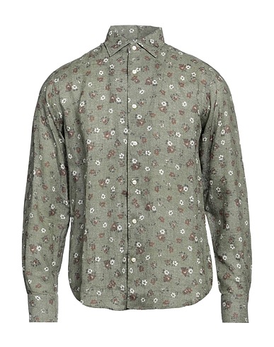 ROSSOPURO Linen shirt Military green 100% Linen