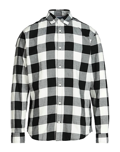 JACK & JONES Camicia a quadri Bianco 100% Cotone