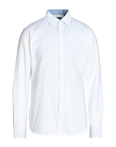 JACK & JONES Solid colour shirt PREMIUM White 100% Cotton