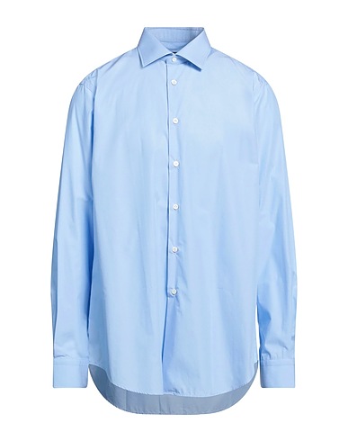 PAL ZILERI Einfarbiges Hemd Hellblau 100% Baumwolle
