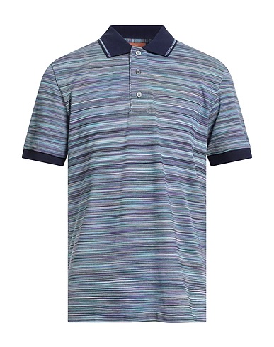 MISSONI Polo shirt Blue 100% Cotton