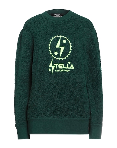 STELLA McCARTNEY Sweatshirt Dark green 90% Wool, 9% Polyamide, 1% Elastane, Polyester