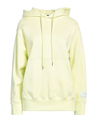 STELLA McCARTNEY Hooded track jacket  Lime green 100% Cotton, Elastane