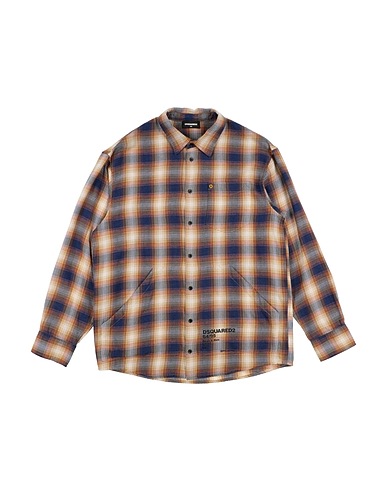 DSQUARED2 Patterned shirt Khaki 100% Cotton