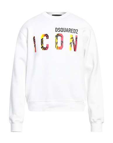 DSQUARED2 Felpa Bianco 100% Cotone, Elastan