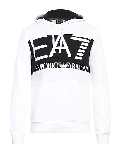 EA7 Felpa Bianco 100% Cotone