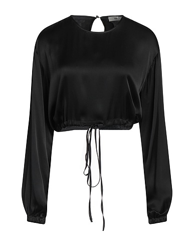 SUOLI Top Black 75% Acetate, 25% Silk