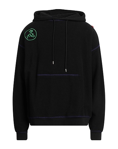 A BETTER MISTAKE Hooded track jacket  Black 100% Cotton