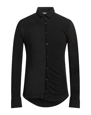 MARC POINT Camicia tinta unita Nero 73% Viscosa, 27% Poliammide