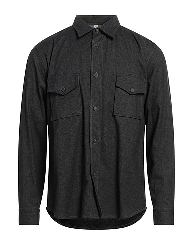 PORTOFIORI Solid colour shirt Lead 64% Polyester, 33% Viscose, 3% Lycra®