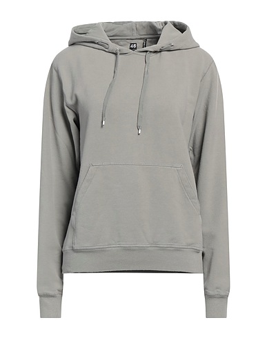 KEN BARRELL Hooded track jacket  Light grey 90% Cotton, 10% Elastane