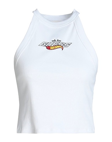 GUESS Crop top Bianco 90% Cotone, 10% Elastan