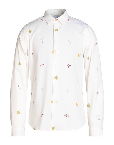 PS PAUL SMITH Patterned shirt White 100% Organic cotton