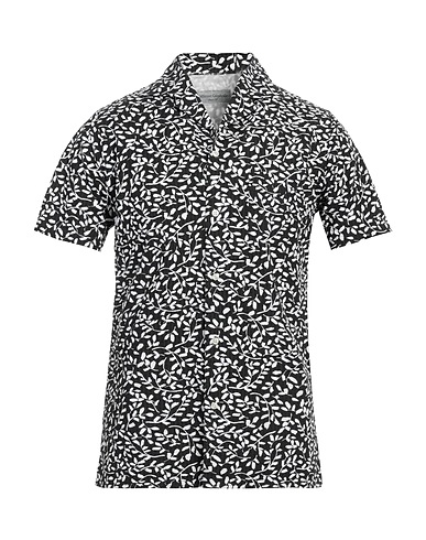 OFFICINE GÉNÉRALE Patterned shirt Black 100% Cotton