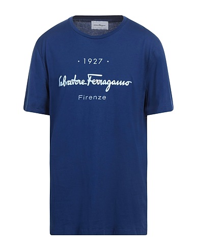 FERRAGAMO Футболка Синий 100% Хлопок