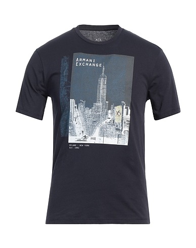 ARMANI EXCHANGE T-shirt Navy blue 100% Cotton