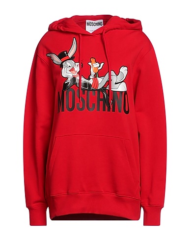 MOSCHINO Hooded track jacket  Red 100% Cotton