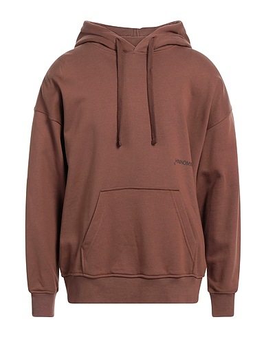 HINNOMINATE Hooded track jacket  Brown 100% Cotton, Elastane