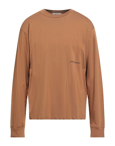 HINNOMINATE T-shirt Brown 100% Cotton, Elastane