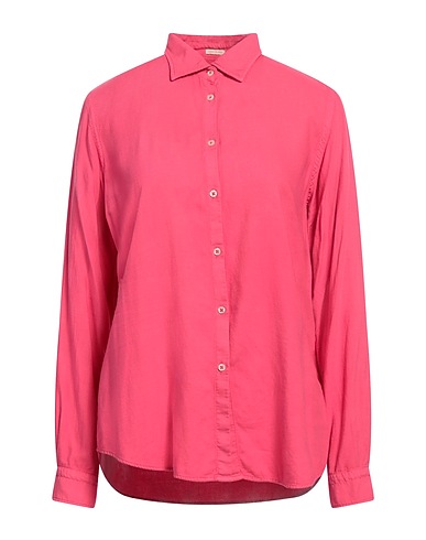 MASSIMO ALBA Camicia tinta unita Fucsia 60% Viscosa, 40% Cotone