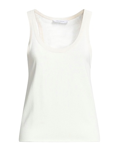 RYAN ROCHE Tanktop Elfenbein 96% Rayon, 4% Auslese